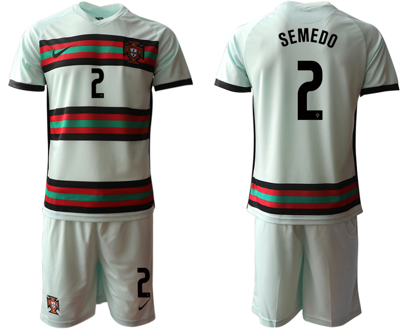 Men 2021 European Cup Portugal away grey #2 Soccer Jersey->portugal jersey->Soccer Country Jersey